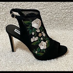 Karl Lagerfeld Karter2 Mesh/Black Suede Heels